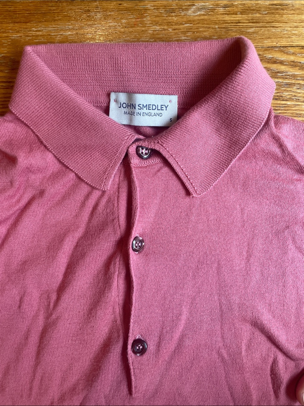 John Smedley Men's Dusty Rose Sea Island Cotton Polo